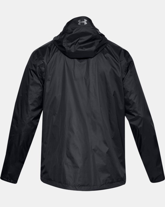 Men's UA Storm Forefront Rain Jacket, Black, pdpMainDesktop image number 5